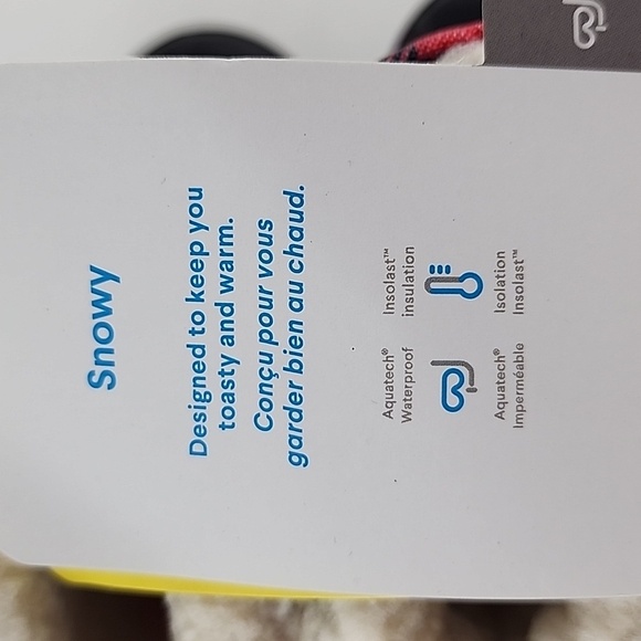 HOT PAWS Youth Red Plaid Snow Boots Waterproof Insulated -30C Reflective Size 6 - Picture 15 of 16